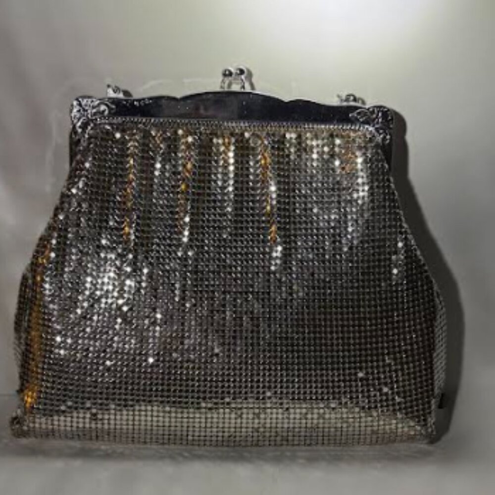 Whiting And Davis Silver mesh bag